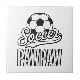 Voetbal Pawpaw Vintage Gravure Shirt Ontwerp_1 Tegeltje