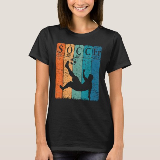 Voetbal Periodic Table Elements Soccer Player Nerd T-shirt (Voorkant)