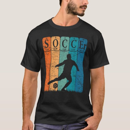 Voetbal Periodic Table Elements Soccer Player Nerd T-shirt (Voorkant)