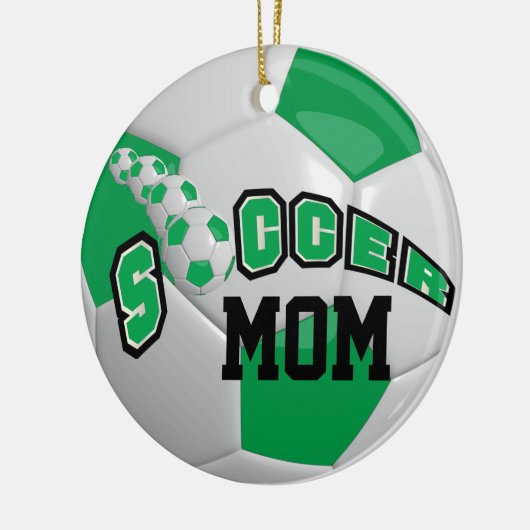 Voetbal personaliseren | Groen Keramisch Ornament (Links)