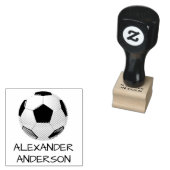 Voetbal personaliseren rubberstempel (Gestempeld)