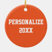 Voetbal personaliseren | SINAASAPPEL Keramisch Ornament (Achterkant)