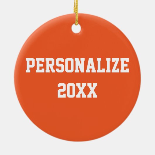 Voetbal personaliseren | SINAASAPPEL Keramisch Ornament (Achterkant)