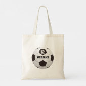 Voetbal Persoonlijk naamnummer Tote Bag (Achterkant)
