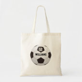 Voetbal Persoonlijk naamnummer Tote Bag (Voorkant)
