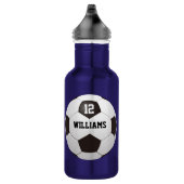 Voetbal Persoonlijk naamnummer Waterfles (Rechts)