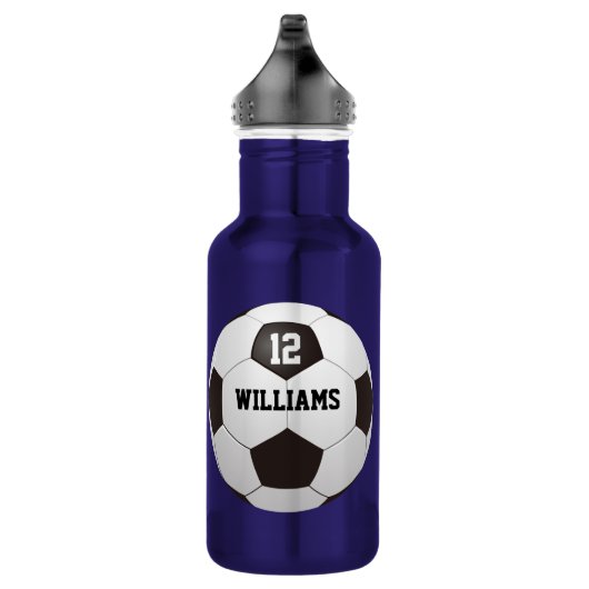 Voetbal Persoonlijk naamnummer Waterfles (Rechts)