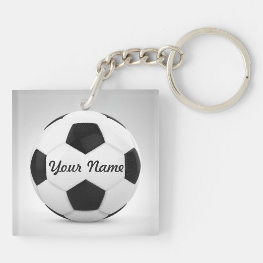 voetbal persoonlijke cadeauideeën sleutelhanger (Achterkant)