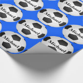 voetbal persoonlijke cadeaus cadeaupapier (Hoek)