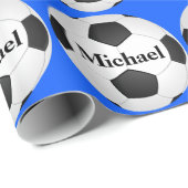 voetbal persoonlijke cadeaus cadeaupapier (Rol Hoek)
