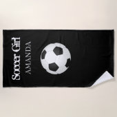 Voetbal persoonlijke handdoekjes strandlaken (Voorkant)