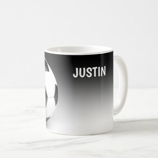 Voetbal Persoonlijke koffiebeker Mok (Voorkant rechts)