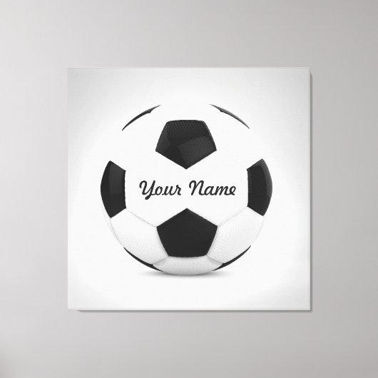 Voetbal - Persoonlijke naam Canvas Afdruk (Voorkant)
