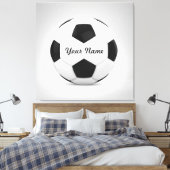 Voetbal - Persoonlijke naam Canvas Afdruk (Insitu (Slaapkamer))