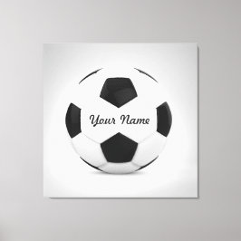 Voetbal - Persoonlijke naam Canvas Afdruk