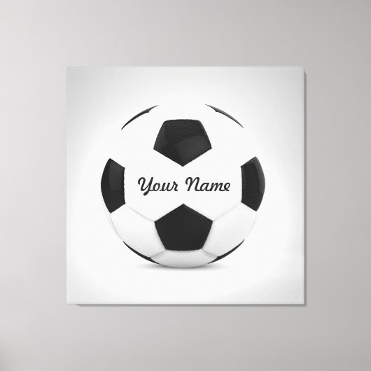 Voetbal - Persoonlijke naam Canvas Afdruk (Voorkant)