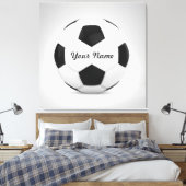 Voetbal - Persoonlijke naam Canvas Afdruk (Insitu (Slaapkamer))