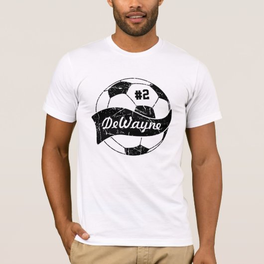 Voetbal Persoonlijke naam en nummer T-shirt (Voorkant)