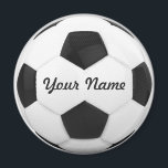 Voetbal - Persoonlijke naam Magneet<br><div class="desc">Voer een naam in. Een cadeau voor je vrienden. Digitale kunst met het thema voetbal. Zwart-Wit.</div>
