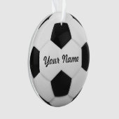 Voetbal - Persoonlijke naam Ornament (voorkant)