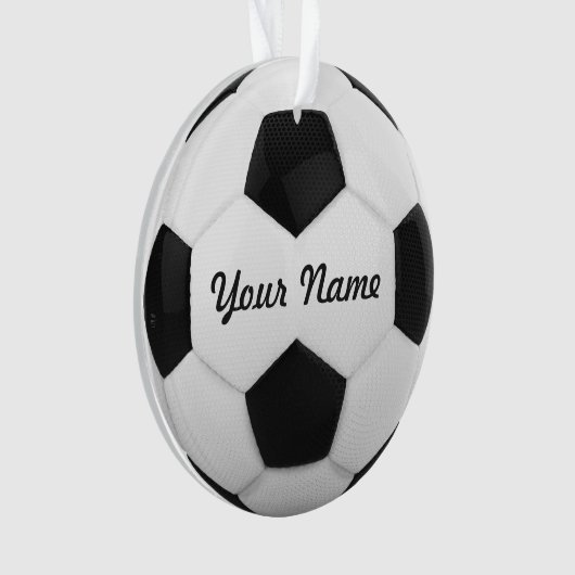 Voetbal - Persoonlijke naam Ornament (voorkant)