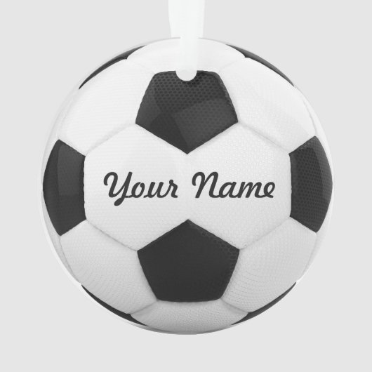 Voetbal - Persoonlijke naam Ornament (achterkant)