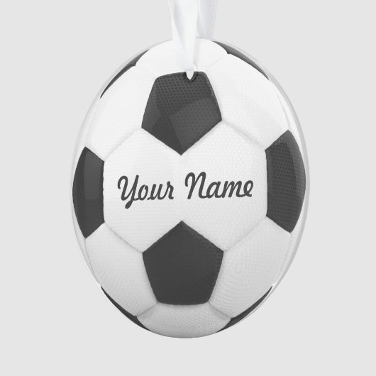 Voetbal - Persoonlijke naam Ornament (voorkant)