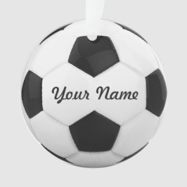 Voetbal - Persoonlijke naam Ornament