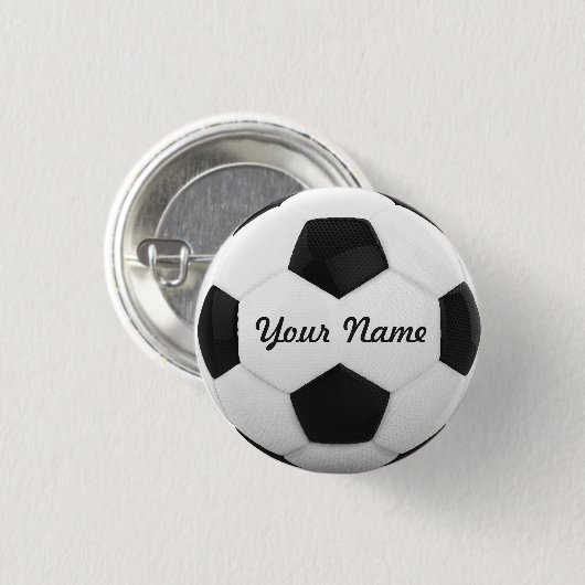 voetbal - Persoonlijke naam Ronde Button 3,2 Cm (Voorkant /achterkant)
