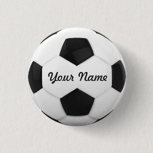 voetbal - Persoonlijke naam Ronde Button 3,2 Cm