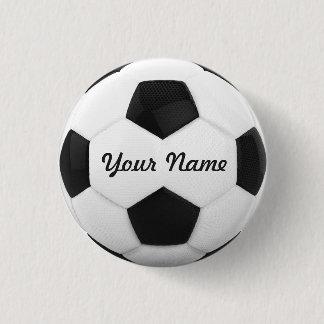 voetbal - Persoonlijke naam Ronde Button 3,2 Cm