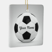 voetbal Persoonlijke naamdecor Keramisch Ornament (Rechts)