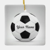 voetbal Persoonlijke naamdecor Keramisch Ornament (Voorkant)