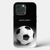 Voetbal persoonlijke telefoontas zwart Case-Mate iPhone case (Achterkant)