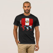 Voetbal Peru Dark T-Shirt (Voorkant volledig)