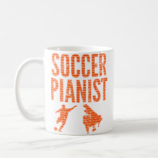 Voetbal Pianist 	 Piano Speler Voetbal Sport Cadea Koffiemok
