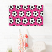 Voetbal Pink Vorst Glitters Sport Speler Wit Spandoek (Insitu)