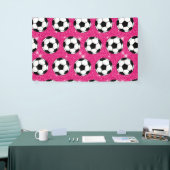 Voetbal Pink Vorst Glitters Sport Speler Wit Spandoek (Beurs)