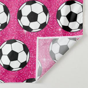 Voetbal Pink Vorst Glitters Sport Speler Wit Wandkleed