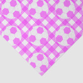 Voetbal Plaid Pattern in wit en roze Tissuepapier (Detail)
