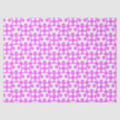 Voetbal Plaid Pattern in wit en roze Tissuepapier (Voorkant)