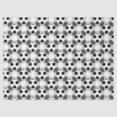 Voetbal Plaid Pattern in zwart wit en grijs Tissuepapier (Voorkant)