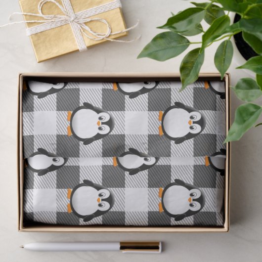 Voetbal Plaid Pattern in zwart wit en grijs Tissuepapier (Geschenk)