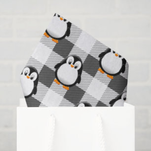 Voetbal Plaid Pattern in zwart wit en grijs Tissuepapier
