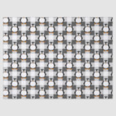 Voetbal Plaid Pattern in zwart wit en grijs Tissuepapier (Voorkant)