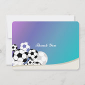 Voetbal Plat Dankjewel Kaart (Achterkant)