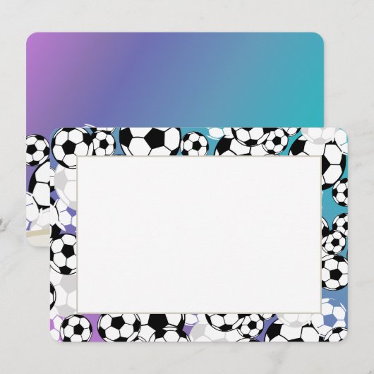 Voetbal Plat Kaart Bedankt (Voorkant / Achterkant)