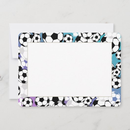 Voetbal Plat Kaart Bedankt (Voorkant)