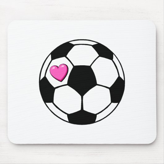 voetbal (Pnk Hrt) Muismat (Voorkant)