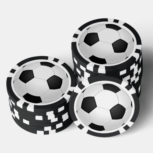 Voetbal Poker Chips Football Gift (Opstapeling)